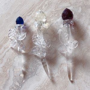 Handmade Crystal Roses - Set of 3